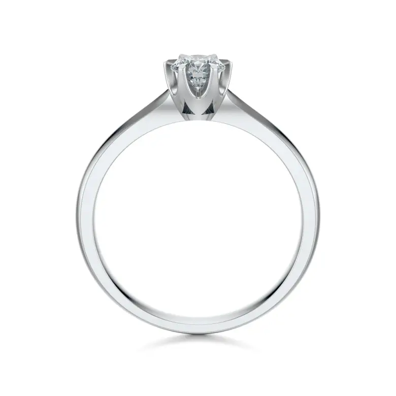 Pierścionek z białego złota z diamentem